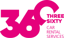 360 Car Rental Zakynthos pink logo iconlogo